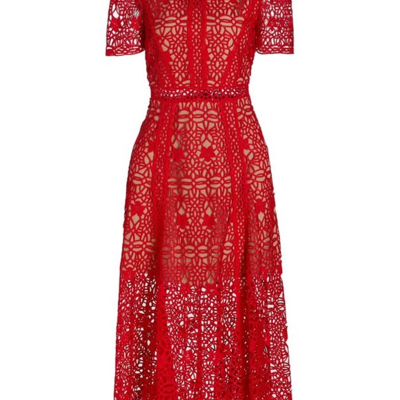 Self Portrait Guipure Lace Midi Dress - Picture 5 of 9